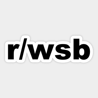 Wall Street Bets r/wsb Sticker